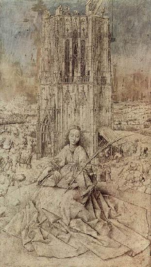 Jan Van Eyck Die Hl. Barbara oil painting picture